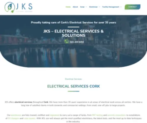 Jkservices.ie(Electrical Services Company serving Cork City & County For Over 35 Years) Screenshot