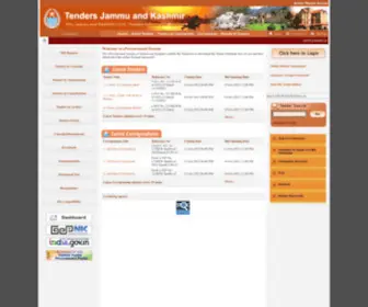 Jktenders.gov.in(Jammu & Kashmir eProcurement System) Screenshot