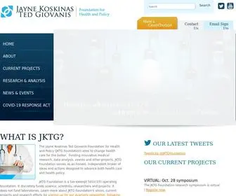 JKTgfoundation.org(The Jayne Koskinas Ted Giovanis Foundation for Health and Policy) Screenshot