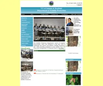 Jkwildlife.com(The Official Website of the Department of Wildlife Protection J&K) Screenshot