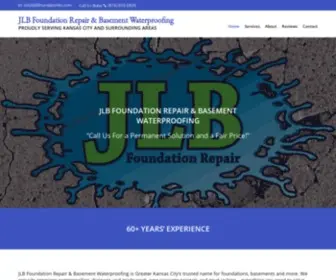 JLbfoundationkc.com(JLB Foundation Repair & Basement Waterproofing) Screenshot