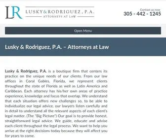 Jlirlaw.com(Lusky & Rodriguez) Screenshot