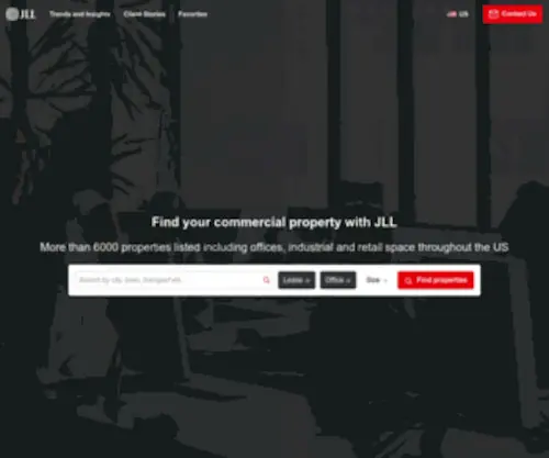 JLLproperty.us(United States Commercial Real Estate Listings) Screenshot