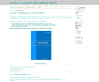 JLLS.org(Journal of Language and Linguistic Studies) Screenshot