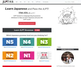JLPtsensei.com(JLPT Sensei) Screenshot