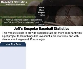 Jmanesaz.com(Jeff's Bespoke Baseball Stats) Screenshot