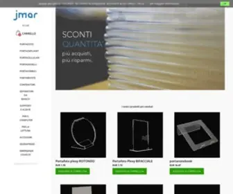 Jmarshop.com(Jmar produce e vende online oggetti in plastica trasparente acrilica) Screenshot