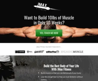 Jmaxfitness.com(Learn how to gain muscle at JMax Fitness) Screenshot