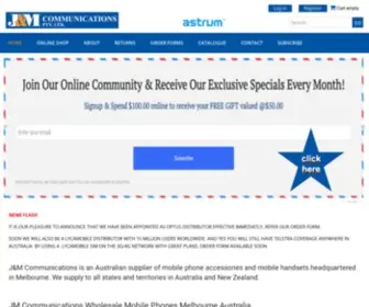 Jmcomm.com.au(JM Communications Wholesale Mobile Phones Melbourne Australia) Screenshot