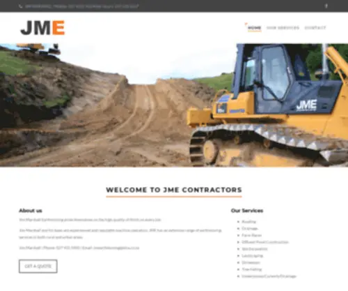 Jmearthmoving.co.nz(JME Contracting) Screenshot