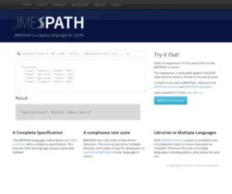 Jmespath.org(JMESPath — JMESPath) Screenshot
