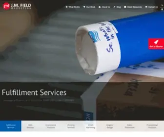 Jmfieldmarketing.com(Fulfillment Services) Screenshot