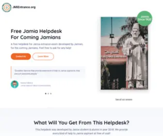 Jmientrance.org(A helpdesk Potal for coming Jamians) Screenshot