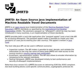 JMRTD.org(An Open Source Implementation of Machine Readable Travel Documents) Screenshot