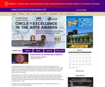 Jmuforbescenter.com(Forbes Center for the Performing Arts) Screenshot