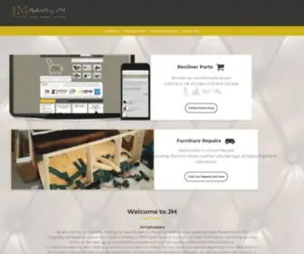 Jmupholsteryltd.com(Recliner Replacement parts and nationwide furniture repairs) Screenshot