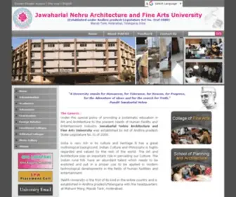 Jnafau.ac.in(JAWAHARLAL NEHRU ARCHITECTURE AND FINE ARTS UNIVERSITY) Screenshot