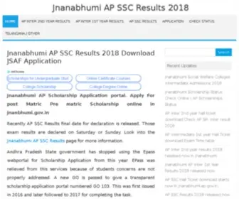 Jnanabhumi.com(AP Jnanabhumi Scholarship Status) Screenshot