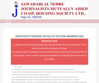 JNjhousingsociety.org(Jawaharlal Nehru Journalists Mutually Aided Co) Screenshot