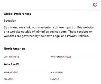 JNjmedicaldevices.com(Global Preferences) Screenshot