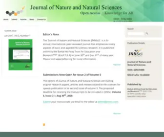 JNNsci.com(Journal of Nature and Natural Sciences) Screenshot