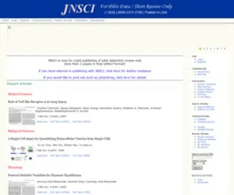 JNsci.org(Journal of Nature and Science (JNSCI)) Screenshot