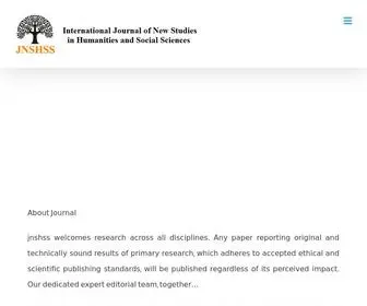 JNSHSS.com(International Journal of New Studies in Humanities and Social Sciences (JNSHSS)) Screenshot