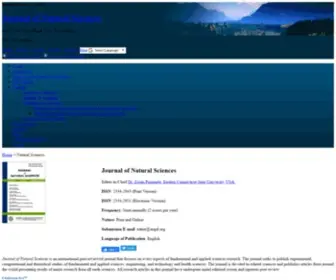 JNsnet.info(Journal of Natural Sciences) Screenshot