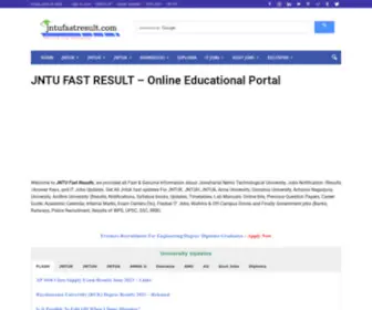 Jntufastresult.com(Jntu Fast) Screenshot