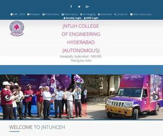 Jntuhceh.ac.in(JNTUH University College of Engineering Hyderabad (Autonomous)) Screenshot