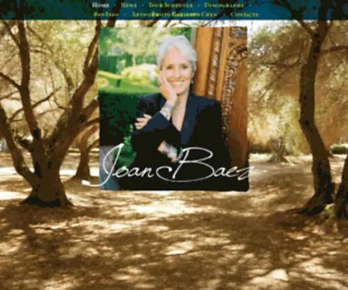 Joanbaez.com(The Joan Baez Web Pages) Screenshot