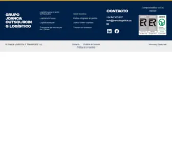 Joancalogistica.com(Grupo Joanca) Screenshot