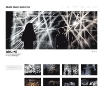 Joanielemercier.com(Light as a medium) Screenshot