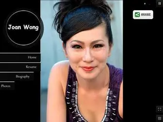 Joanwong.net(The Official Homepage for Actress Joan Wong) Screenshot