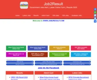 Job2Result.com(Government Jobs Alert) Screenshot