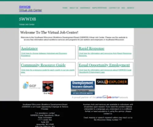 Jobcenter.org(Wisconsin Virtual Job Center) Screenshot