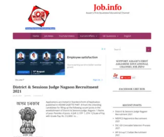 Jobdotinfo.com(Assam's First Assamese Educational Channel) Screenshot