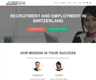 Jobeo.biz(Recruiting and employment (jobs) in Switzerland) Screenshot