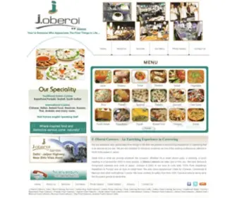 Joberoicaterers.com(J.Oberoi Caterers India) Screenshot