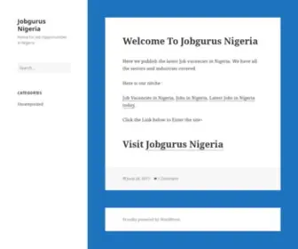 Jobgurusnigeria.com(Home for Job Opportunities in Nigeria) Screenshot