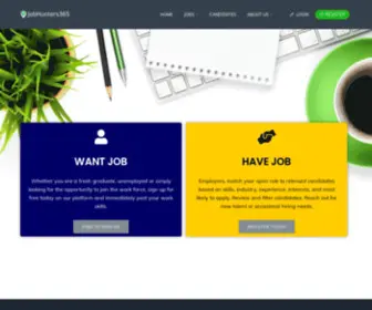 Jobhunters365.com(Connecting Job Seekers to Employment) Screenshot