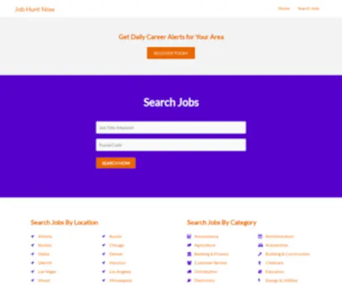 Jobhuntnow.com(Job Hunt Now) Screenshot