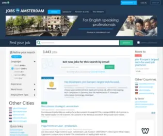 Jobinamsterdam.com(Jobs in Amsterdam and The Netherlands (Holland)) Screenshot