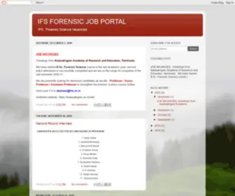 Jobindia.in(IFS FORENSIC JOB PORTAL) Screenshot
