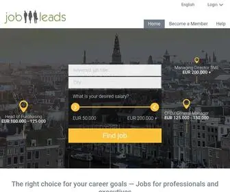Jobleads.com(Headhunters and career services at JobLeads) Screenshot