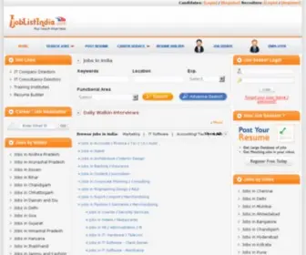 Joblistindia.com(Search Jobs in India) Screenshot