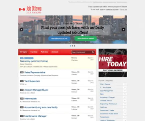 Jobottawa.net(Jobs in Ottawa Ontario for everyone) Screenshot