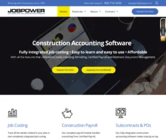 Jobpower.com(Construction Accounting Software by JOBPOWER) Screenshot