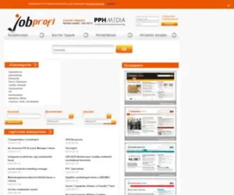 Jobprofi.hu(Nyitó oldal) Screenshot