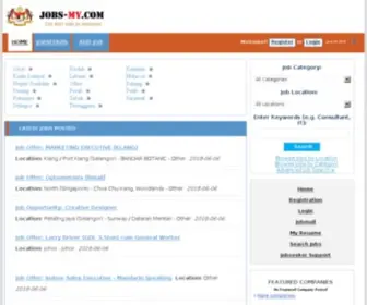 Jobs-MY.com(Site of jobs and vacancies in Malaysia) Screenshot